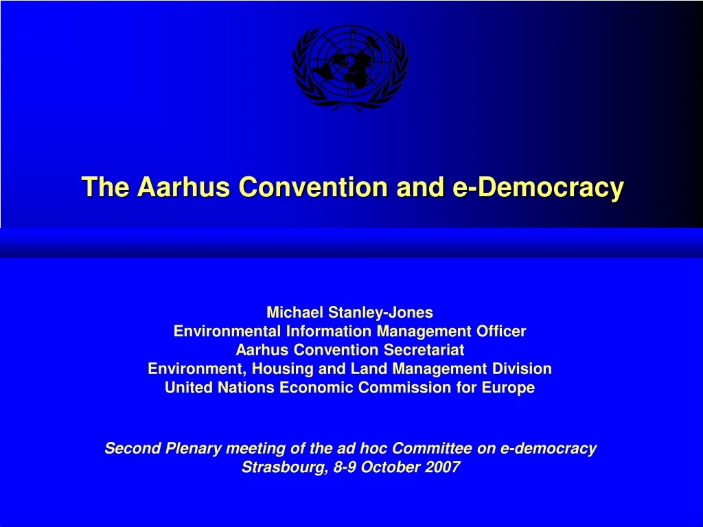 the aarhus convention and e democracy