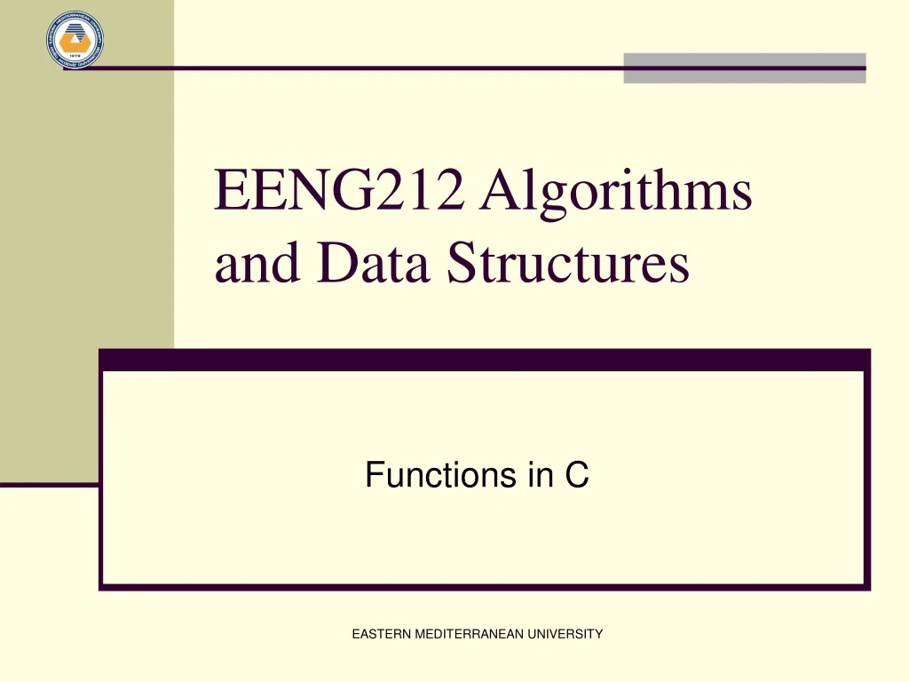 eeng212 algorithms and data structures