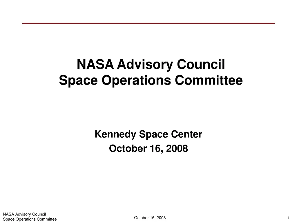 nasa advisory council space operations committee