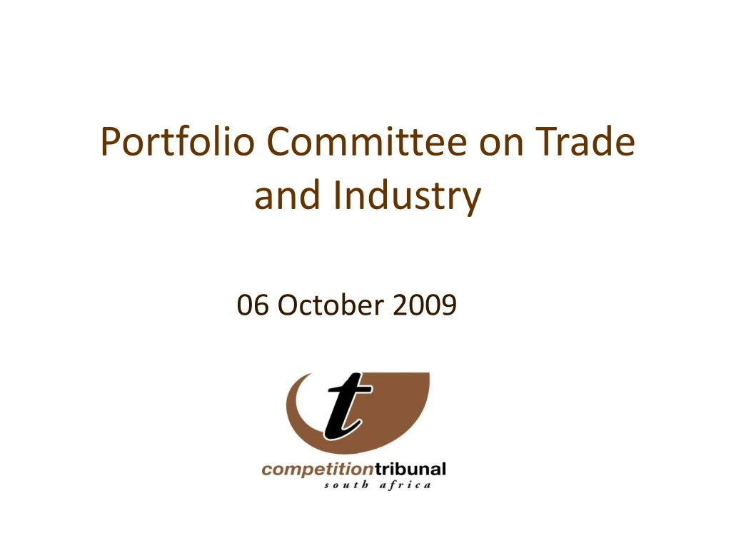 portfolio committee on trade and industry