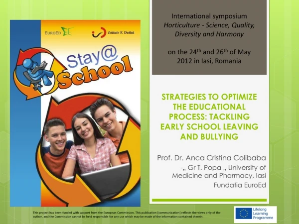 STRATEGIES TO OPTIMIZE THE EDUCATIONAL PROCESS: TACKLING EARLY SCHOOL LEAVING AND BULLYING