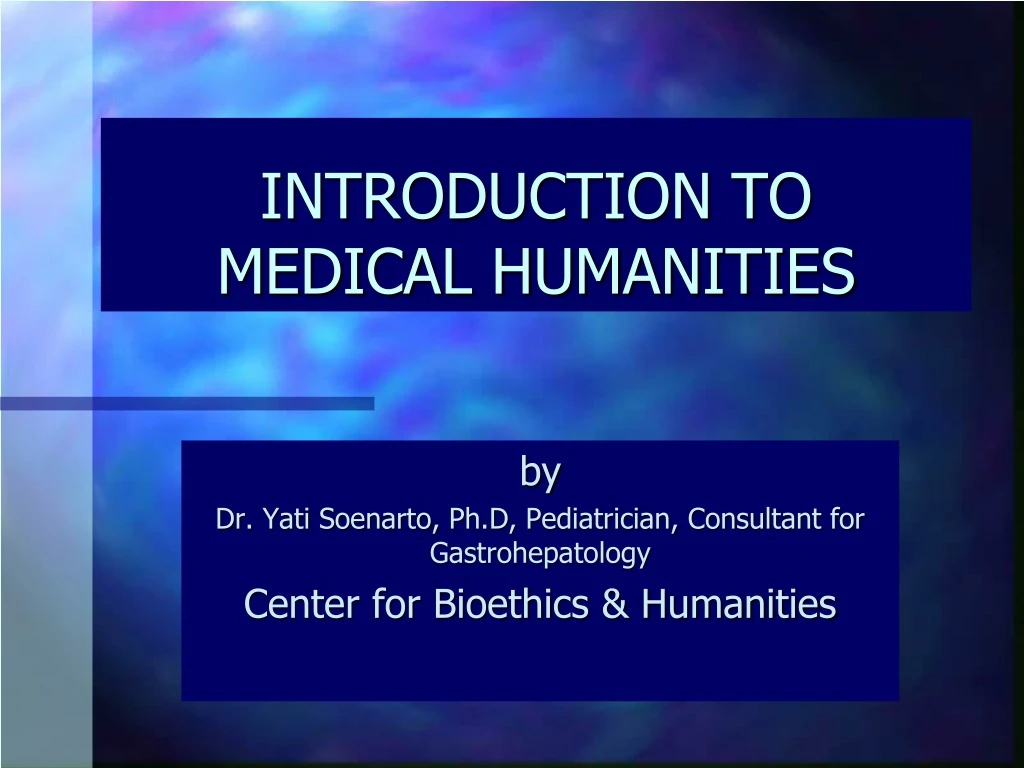 introduction to medical humanities