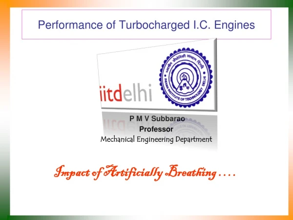 Performance of Turbocharged I.C. Engines