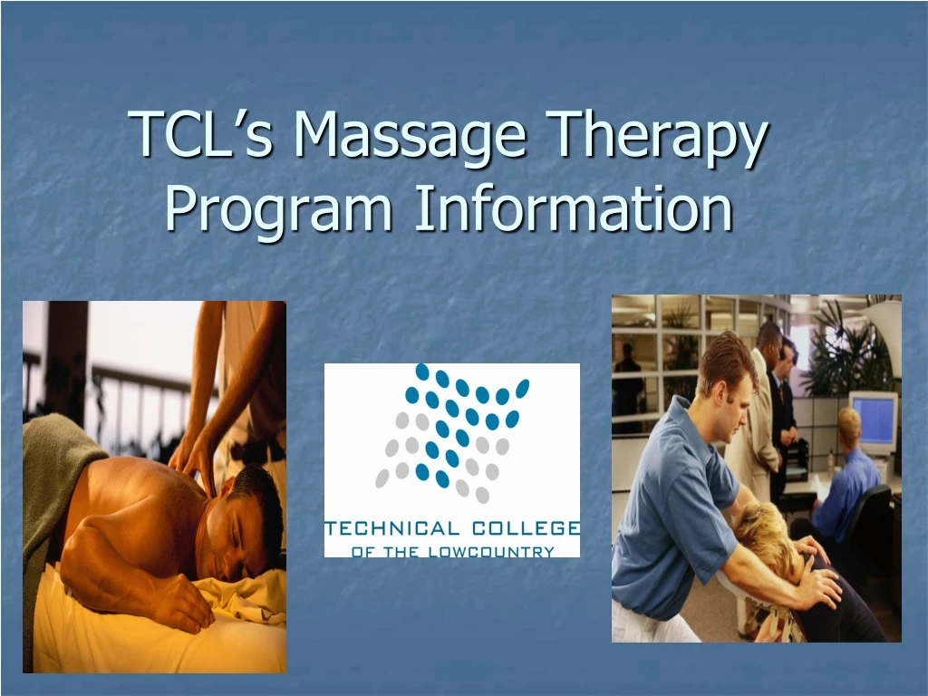 tcl s massage therapy program information