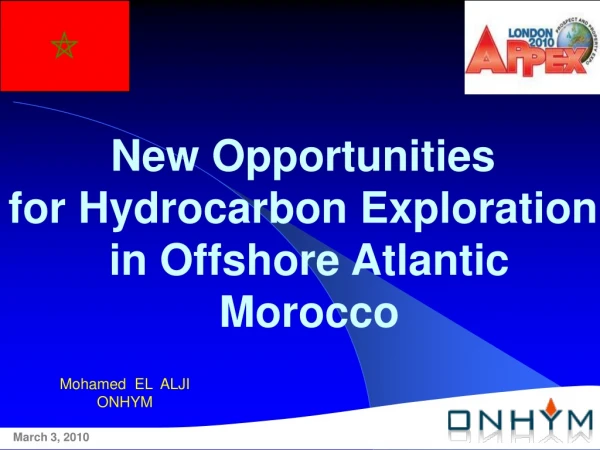 New Opportunities for Hydrocarbon Exploration in Offshore Atlantic Morocco