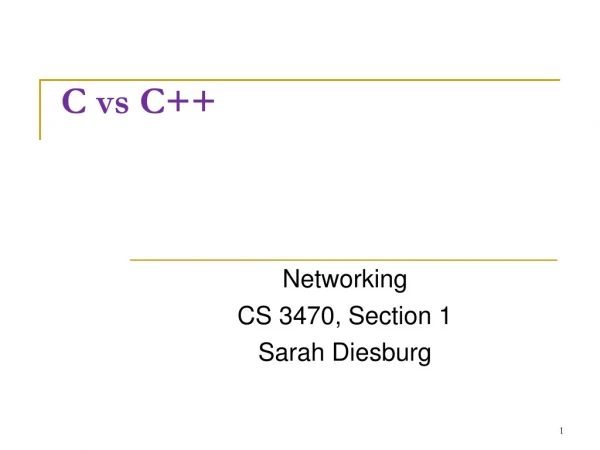 C vs C++