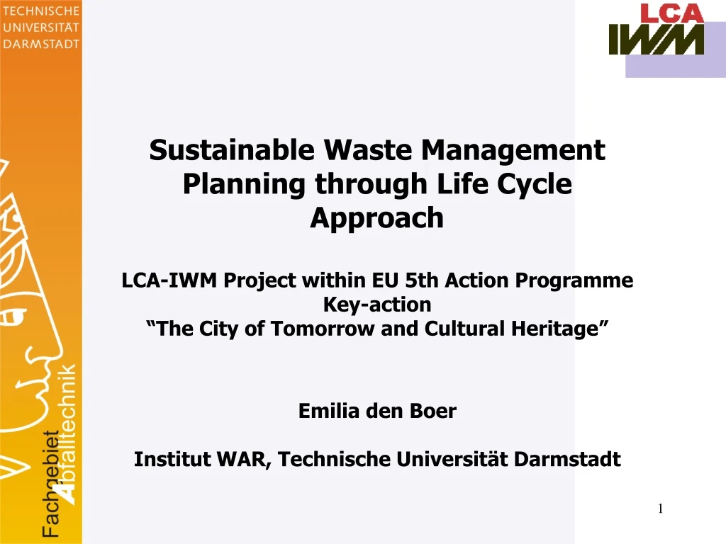 sustainable waste management planning through