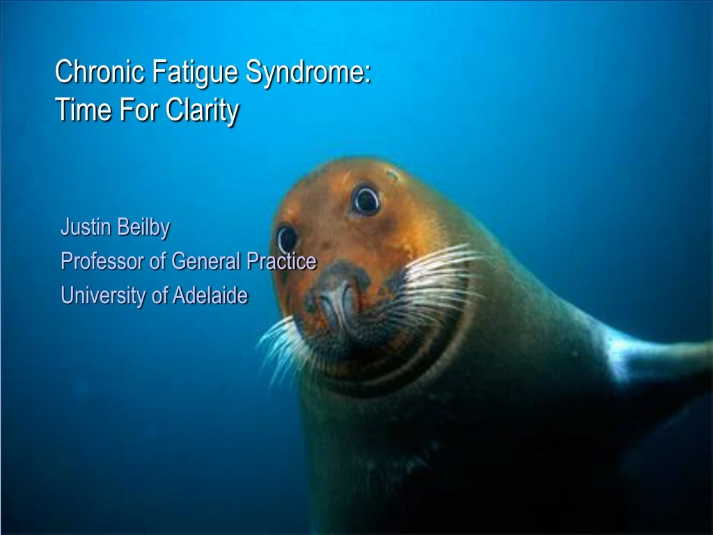 chronic fatigue syndrome time for clarity