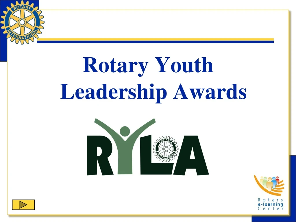 rotary youth leadership awards