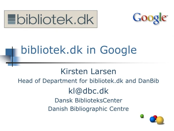 bibliotek.dk in Google