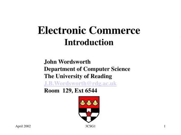 Electronic Commerce Introduction