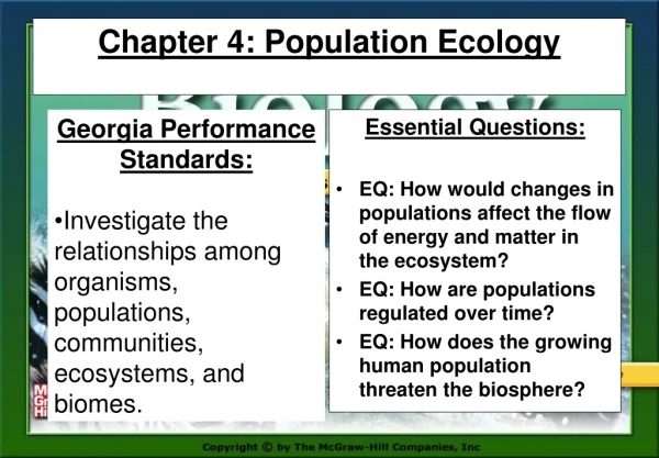 Chapter 4: Population Ecology