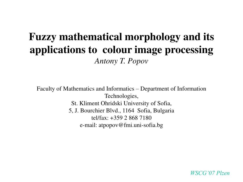 fuzzy mathematical morphology