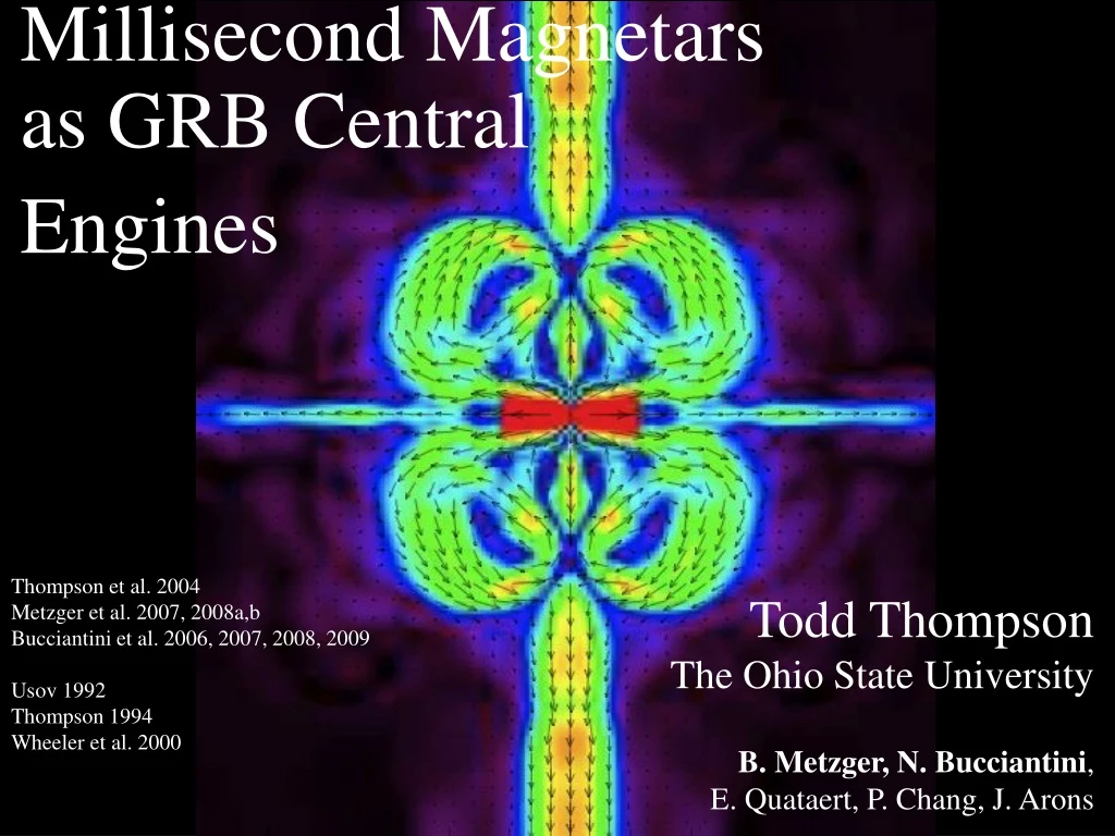 millisecond magnetars as grb central engines