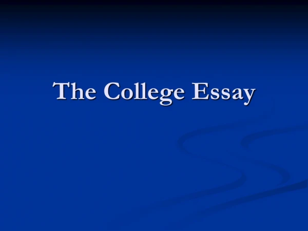 The College Essay