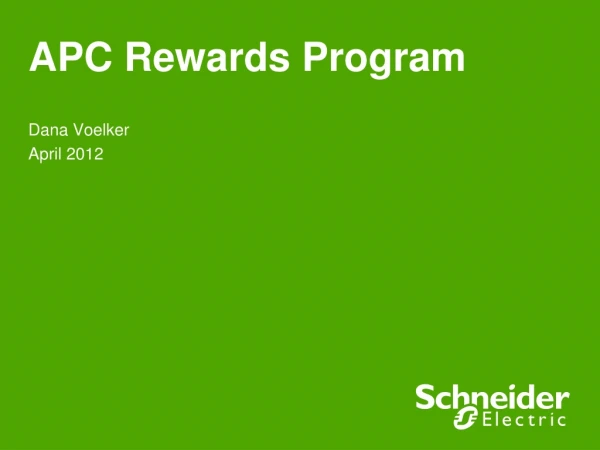 APC Rewards Program