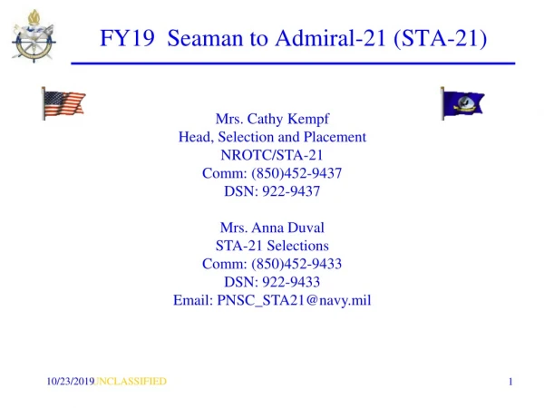 FY19 Seaman to Admiral-21 (STA-21)