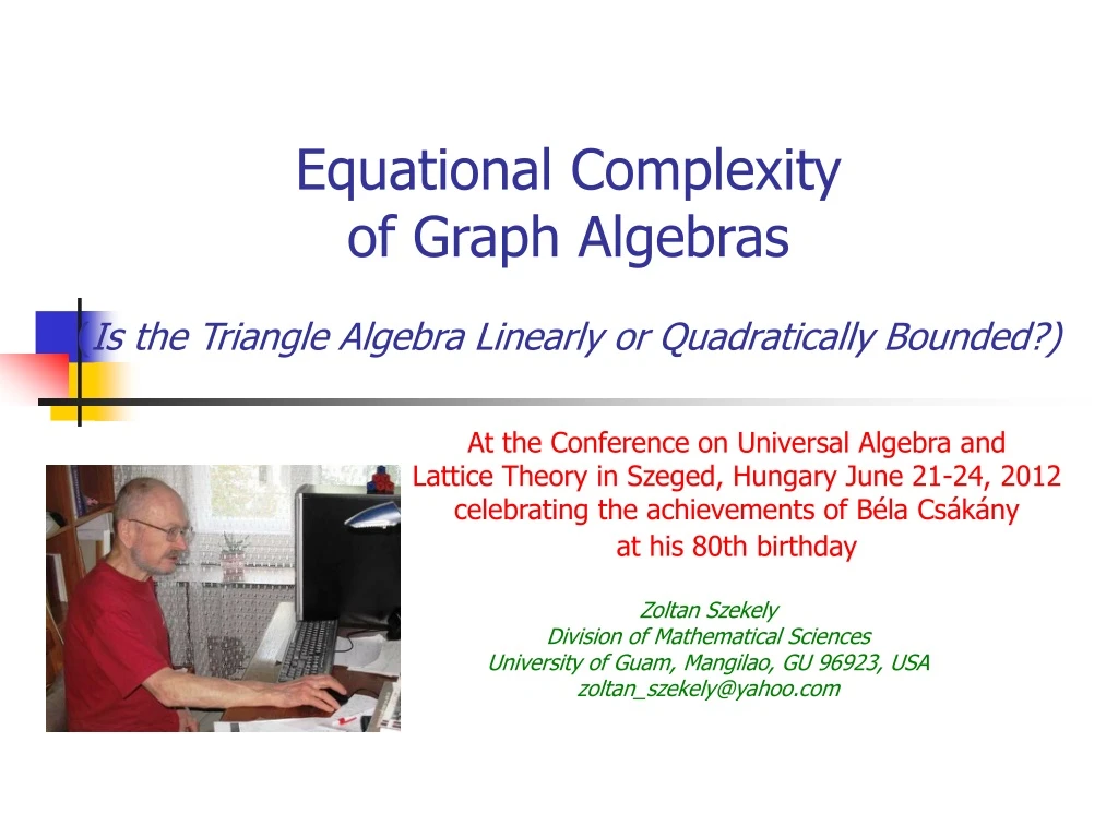 equational complexity of graph algebras is the triangle algebra linearly or quadratically bounded