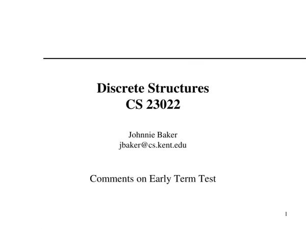 Discrete Structures CS 23022