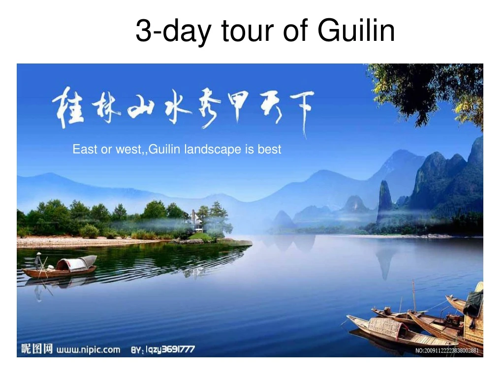 3 day tour of guilin