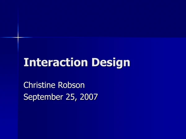 Interaction Design