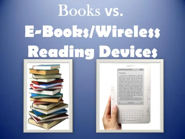 Books vs. E-Books