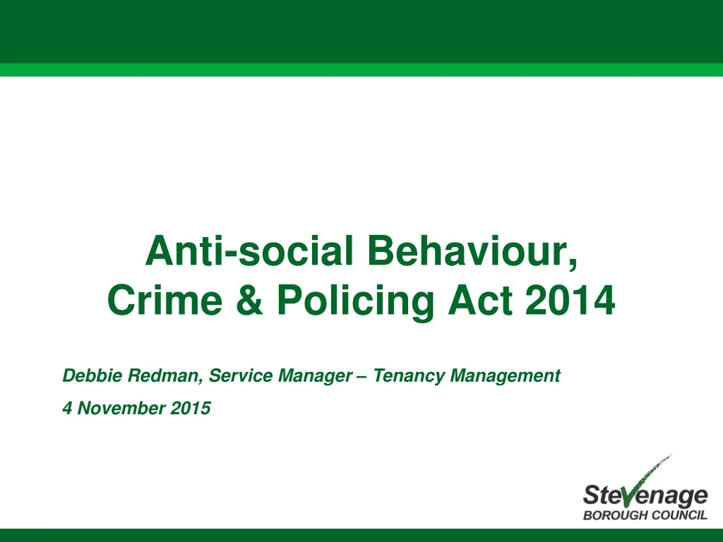 anti social behaviour crime policing act 2014