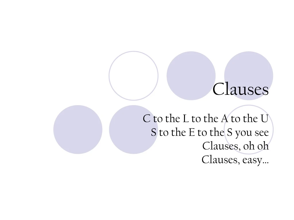 clauses