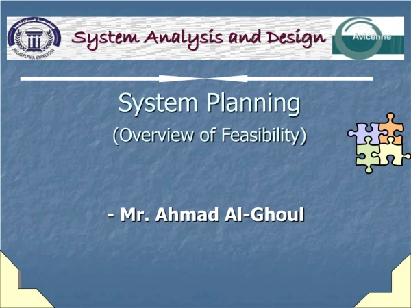 System Planning (Overview of Feasibility)