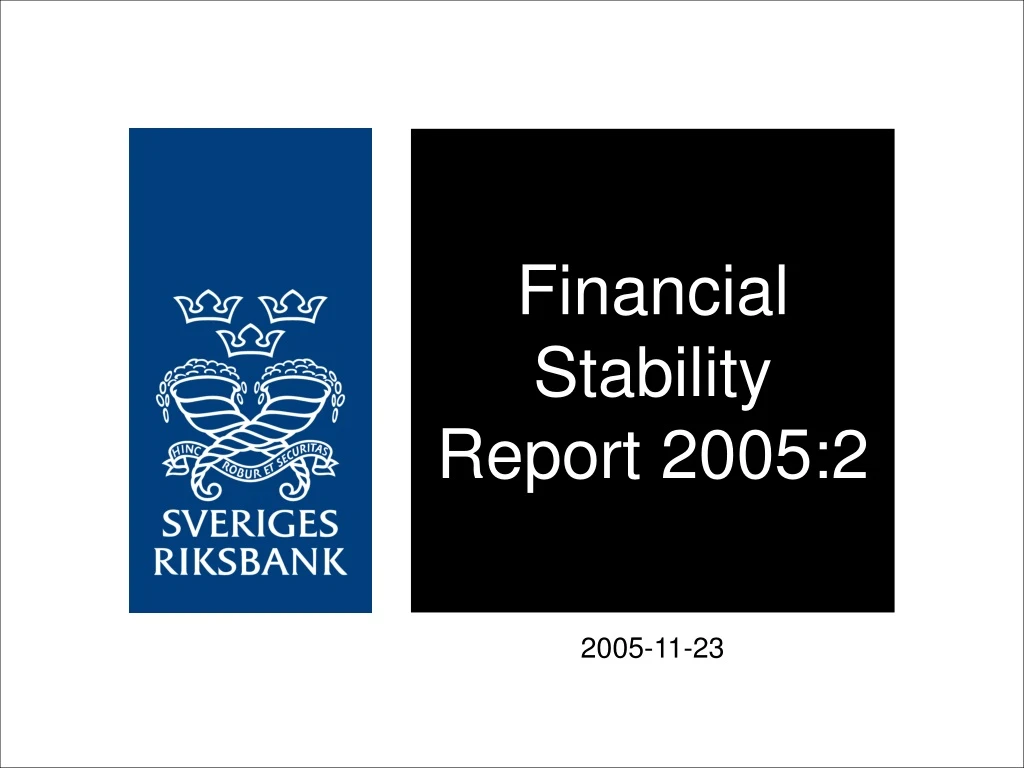 financial stability report 2005 2