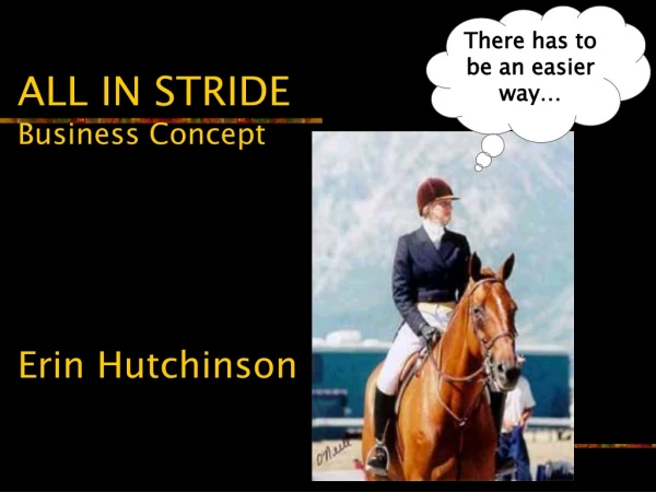 ALL IN STRIDE Business Concept Erin Hutchinson