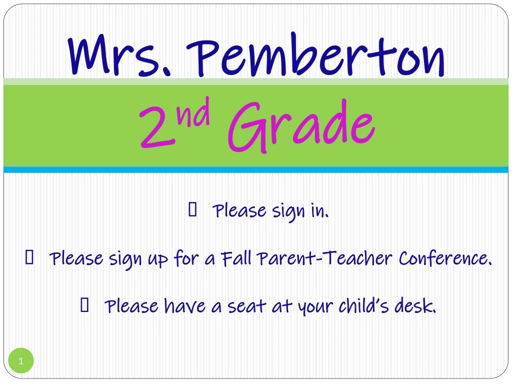 mrs pemberton 2 nd grade