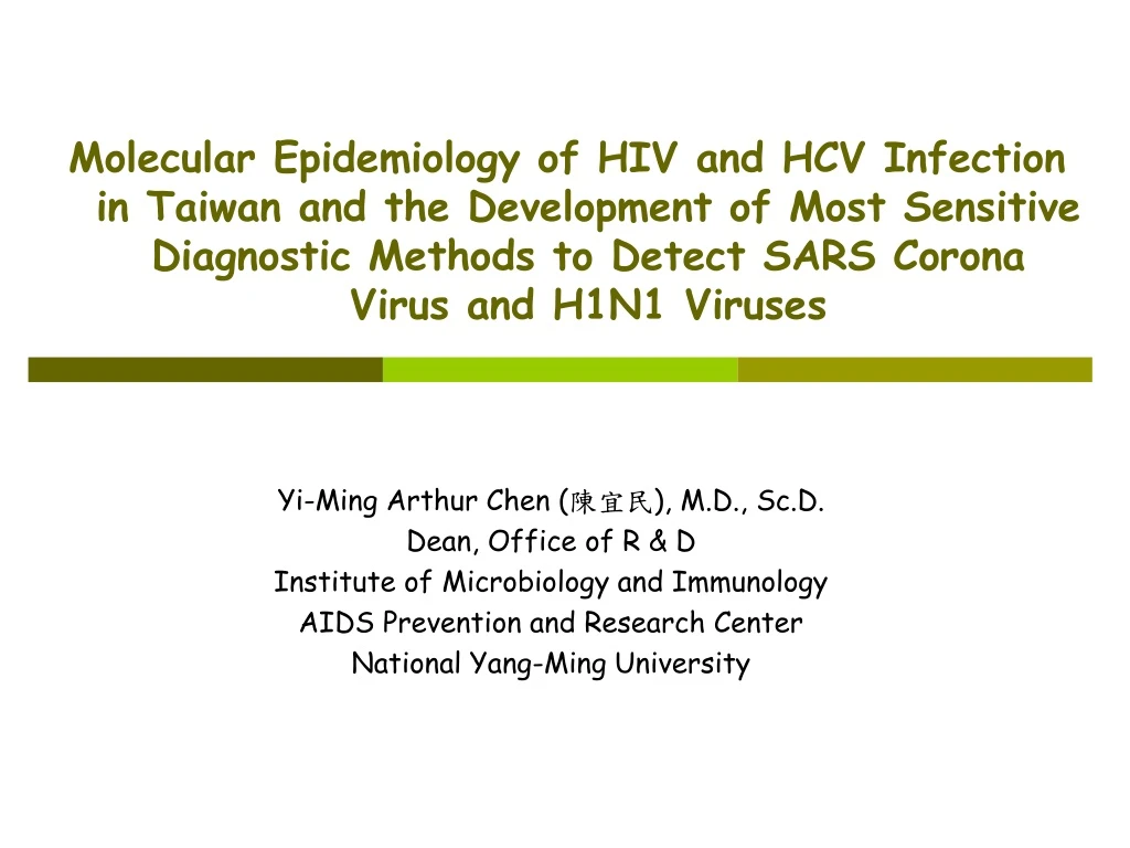 molecular epidemiology of hiv and hcv infection