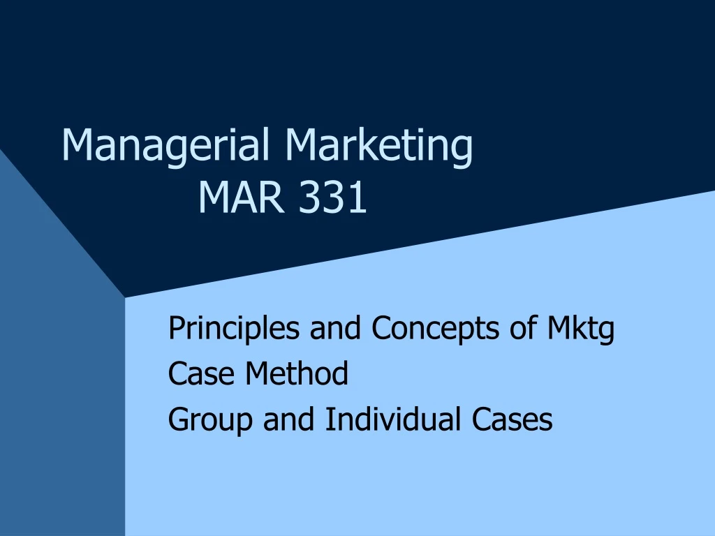 managerial marketing mar 331