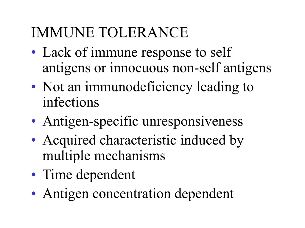 immune tolerance