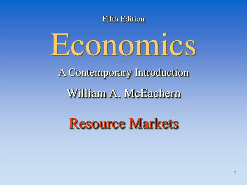 fifth edition economics a contemporary