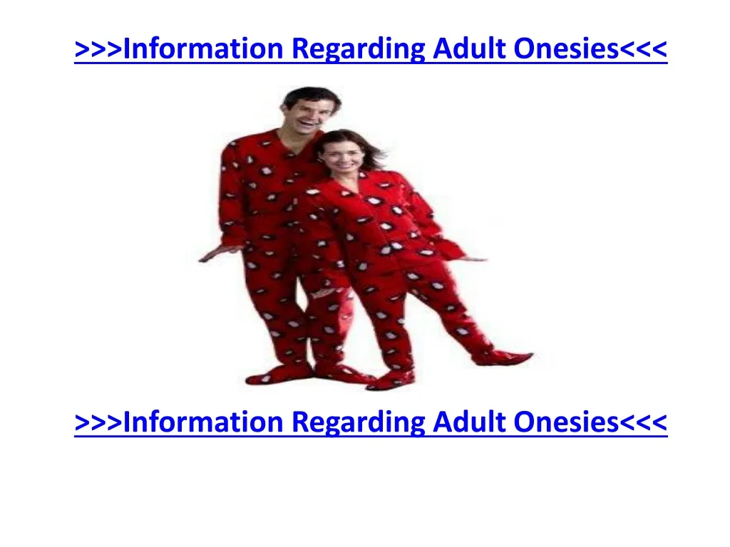 information regarding adult onesies information
