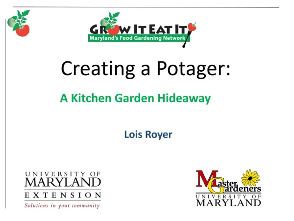 Creating a Potager: