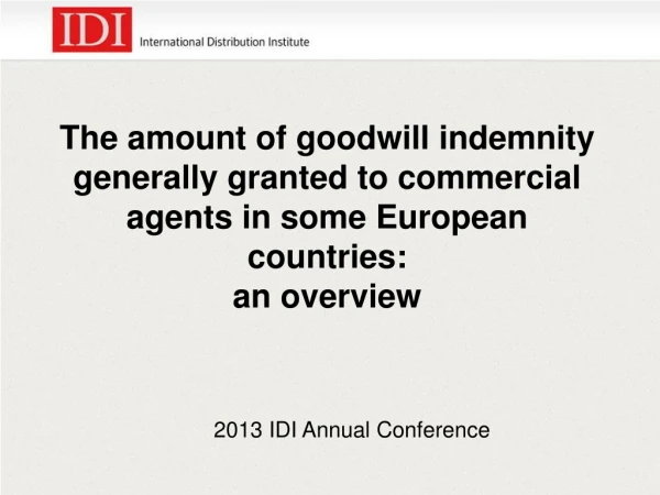 2013 IDI Annual Conference
