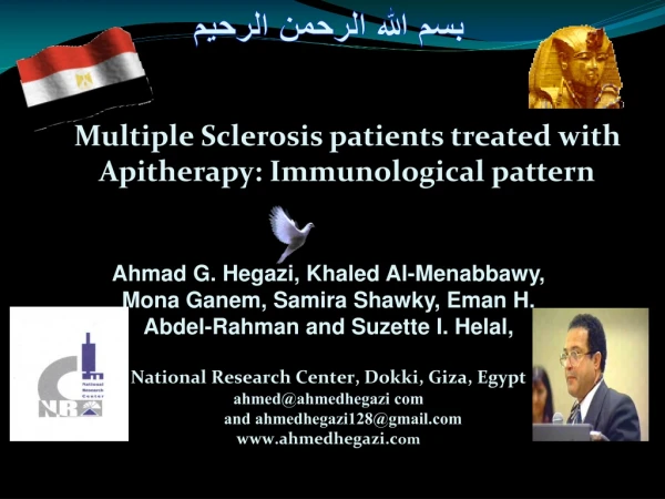 Multiple Sclerosis patients treated with Apitherapy: Immunological pattern