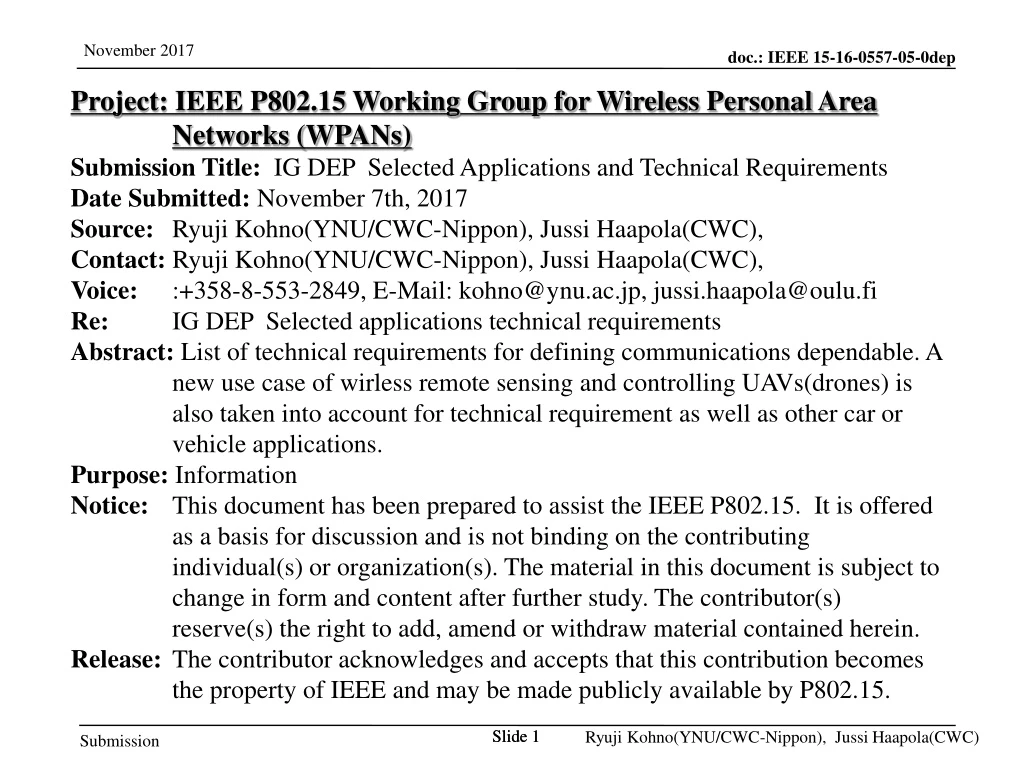 project ieee p802 15 working group for wireless