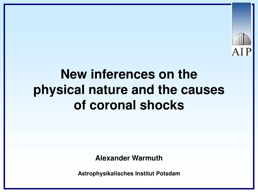 new inferences on the physical nature