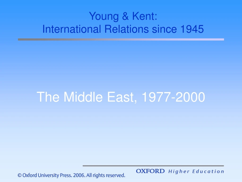the middle east 1977 2000