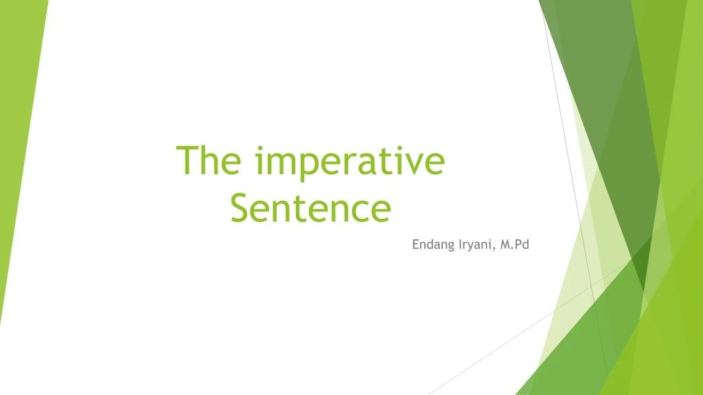 the imperative sentence