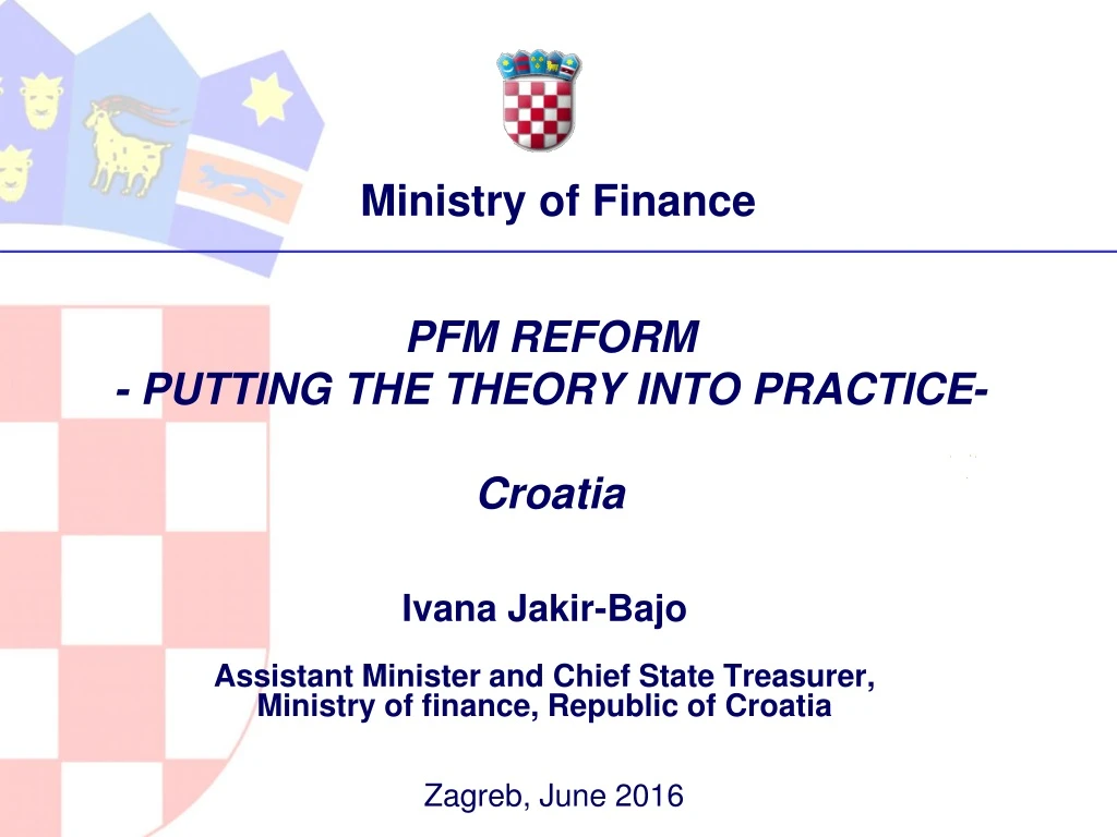 pfm reform putting the theory into practice croatia