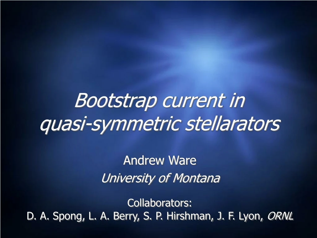 bootstrap current in quasi symmetric stellarators