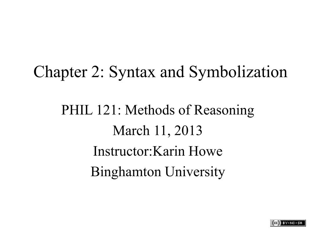chapter 2 syntax and symbolization