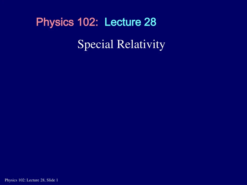 special relativity