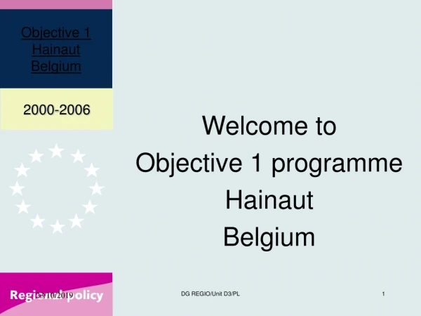 Welcome to Objective 1 programme Hainaut Belgium