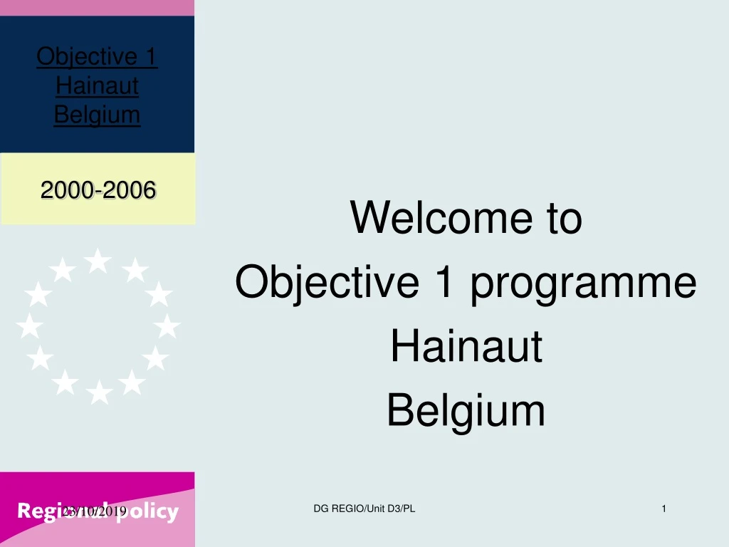 welcome to objective 1 programme hainaut belgium